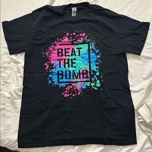 Gildan Black Heavy Cotton T-Shirt Beat the Bomb